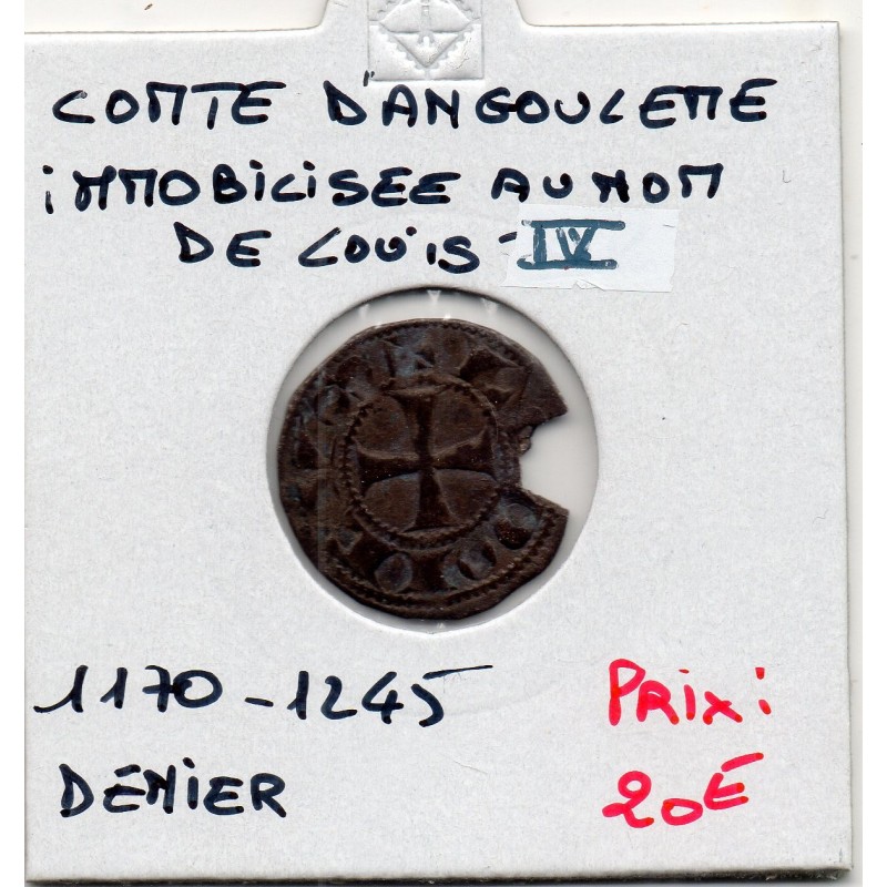 Angoumois, comté Angoulème au nom de Louis, (1170-1245) Denier