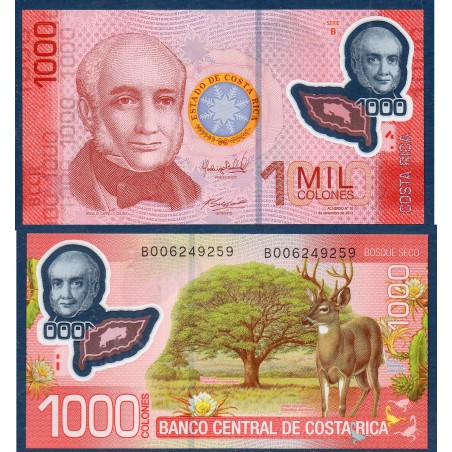 Costa Rica Pick N°274b, TTB Billet de banque de 1000 colones 2013