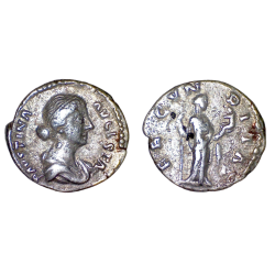 Denier de Faustine II la jeune (157-161) RIC 497 Sear 4702 atelier Rome