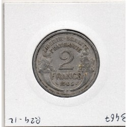 2 francs Morlon 1945 B Beaumont TB, France pièce de monnaie