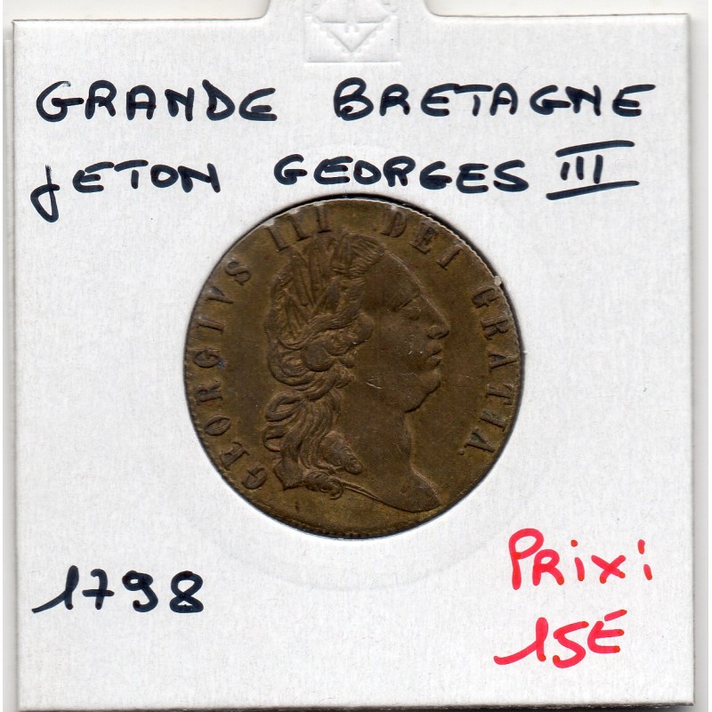 Grande Bretagne Token georges III 1798 Sup, jeton pièce de monnaie