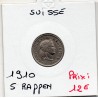 Suisse 5 rappen 1910 Sup-, KM 26 pièce de monnaie