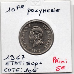 Polynésie Française 10 Francs 1967 Sup+, Lec 68 pièce de monnaie