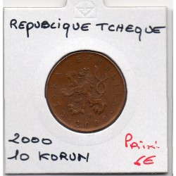 République Tchèque 10 Korun 2000 TTB+, KM 42 pièce de monnaie