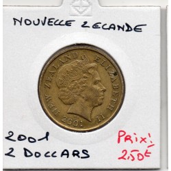 Nouvelle Zélande 2 dollars 2001 TTB+, KM 121 pièce de monnaie