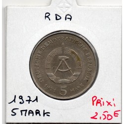 Allemagne RDA 5 mark 1971, TTB+ KM 29 pièce de monnaie