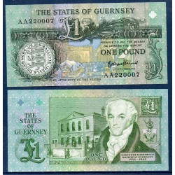 Guernesey Pick N°52d, Neuf Billet de banque de 1 livre 2016