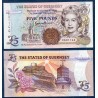 Guernesey Pick N°56d, Billet de banque de 5 livres 1996-2008