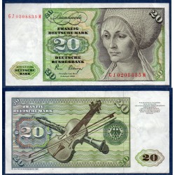 Allemagne RFA Pick N°32d, Billet de banque de 20 Mark 1980