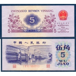 Chine Pick N°880b, TTB Billet de banque de 5 Jiao 1972