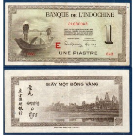 Indochine Pick N°76bE, TB Billet de banque de 1 piastre 1945