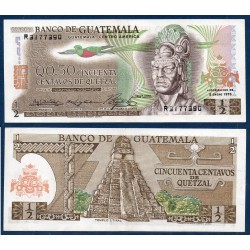 Guatemala Pick N°58a, Spl Billet de banque de 0.5 Quetzal 1972-1973