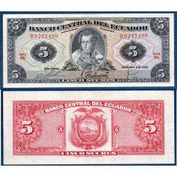 Equateur Pick N°100d, Spl Billet de banque de 5 Sucres 1970-1973