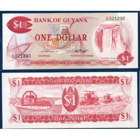 Guyana Pick N°21b, Spl Billet de banque de 1 Dollar 1966-1992