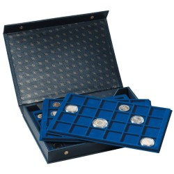 Coffret Numismatique L, 4 plateaux inclus, bleu