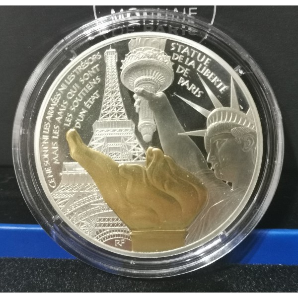 Pièce 10€ BE argent 2017 trésors de Paris, statue de la liberté Grenelle belle epreuve