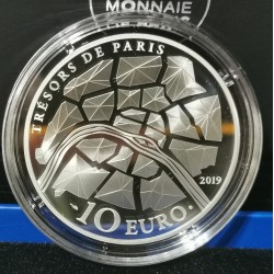 Pièce 10€ BE argent 2019 Trésors de Paris, Tour Eiffel belle epreuve