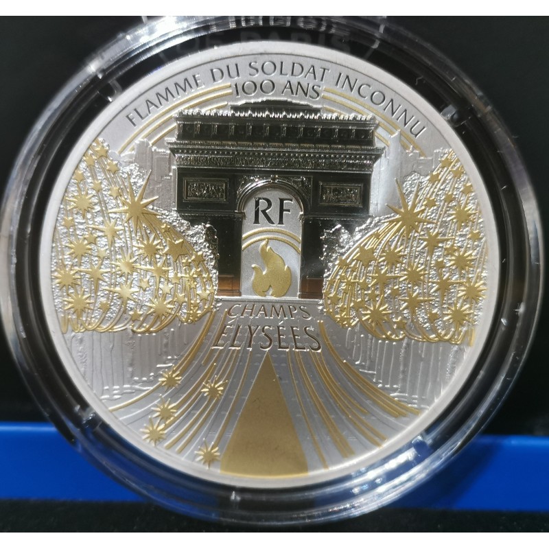 Pièce 10€ BE argent 2020 trésors de Paris, Champs Elysées belle epreuve
