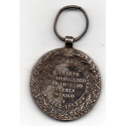Medaille Napoléon III Campagne du Mexique 1862-1863 Argent