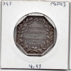Jeton comptoir d'escompte de Lille 1854 argent, poinçon Main