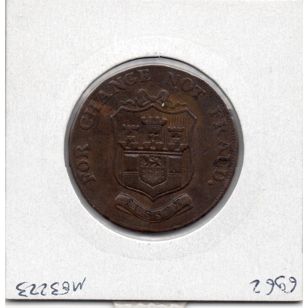 Grande Bretagne Token 1/2 Penny 1794 TTB, Kent Sussex pièce de monnaie