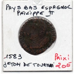 Pays-Bas Espagnols Philippe II 1583 Tournai, jeton