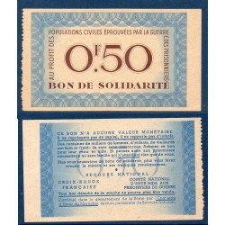 Bon de Solidarité, billet de 0.5 franc Petain, Spl sans souche,  1941-1943