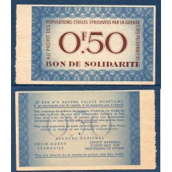 Bon de Solidarité, billet de 0.5 franc Petain, Neuf sans souche,  1941-1943
