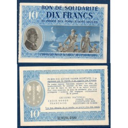 Bon de Solidarité, billet de 10 francs Petain, Spl 1941-1944