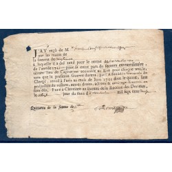 Quittance de la recette des Décimes 1711 Clermont