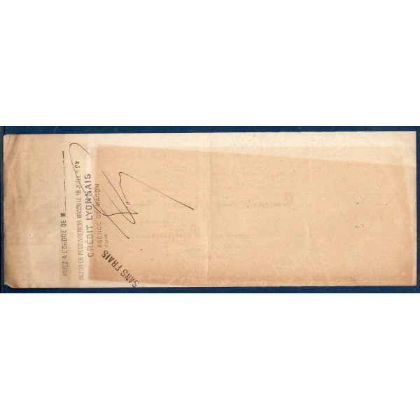 Mandat Macon, Lemonon Dubief avec timbre fiscal 45 francs 25.4.1882