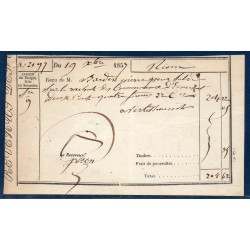 Recu pour un paiement communal Riom avec timbre impérial 19.10.1855