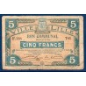 Ville Lille 5 francs TB 13.7.1917 pirot 59-1623 Billet