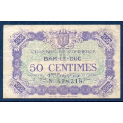 Bar-le-Duc 50 centimes TTB 1.9.1917 pirot 13 Billet de la chambre de Commerce