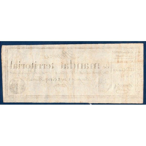 25 francs avec série Promesse de mandat territorial 28 ventose an 4 TTB signature Penou