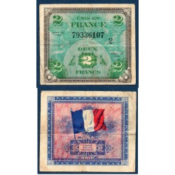 2 Francs Drapeau TB 1944 série 2 Billet du trésor Central