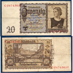 Allemagne Pick N°185 TB Billet de banque de 20 ReichsMark 1939