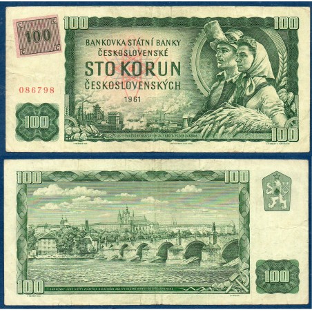 Republique Tchèque Pick N°1j, Billet de banque de 100 Korun 1993