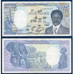 Gabon Pick N°10b, Billet de banque de 1000 Francs 1986