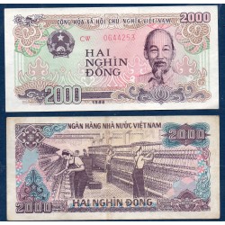 Viet-Nam Nord Pick N°107b, TTB Billet de banque de 2000 dong 1988