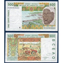 BCEAO Pick N°710Kl pour le Senegal, TTB Billet de banque de 500 Francs CFA 2001