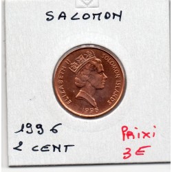 Iles Salomon 2 cents 1996 FDC, KM 25 pièce de monnaie