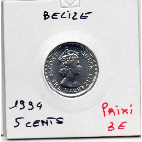 Belize 5 cents 1994 FDC, KM 34a pièce de monnaie