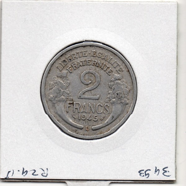 2 francs Morlon 1945 B Beaumont TTB-, France pièce de monnaie