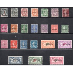 Timbres Andorre Yvert No 1-23 blancs, semeuses mersons neufs ** 1931