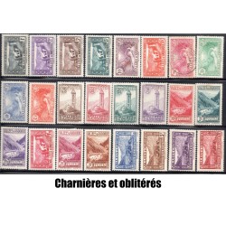 Timbres Andorre Yvert No 24-45 Paysages de la principauté neufs * charnières 1932