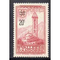 Timbres Andorre Yvert No 46 Vallée d'andorre neufs ** 1935