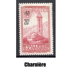 Timbres Andorre Yvert No 46 Vallée d'andorre neufs * avec charnière 1935