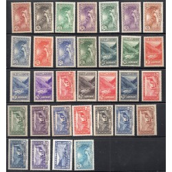 Timbres Andorre Yvert No 61-92 Paysages neufs ** et * 1937