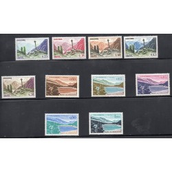 Timbres Andorre Yvert No 158-164 Paysages neufs ** 1961